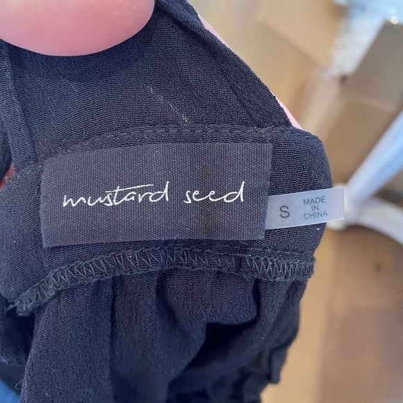 Black Halter Ruffle Top Open Back Sleeveless low cut Small - Picture 7 of 11